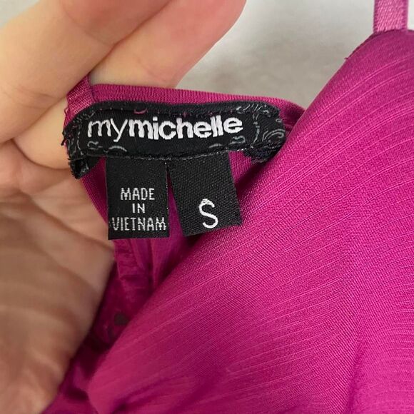 My Michelle Pink Ruched Camisole - Picture 3 of 3